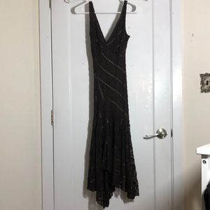 brown alexia admor midi lace dress